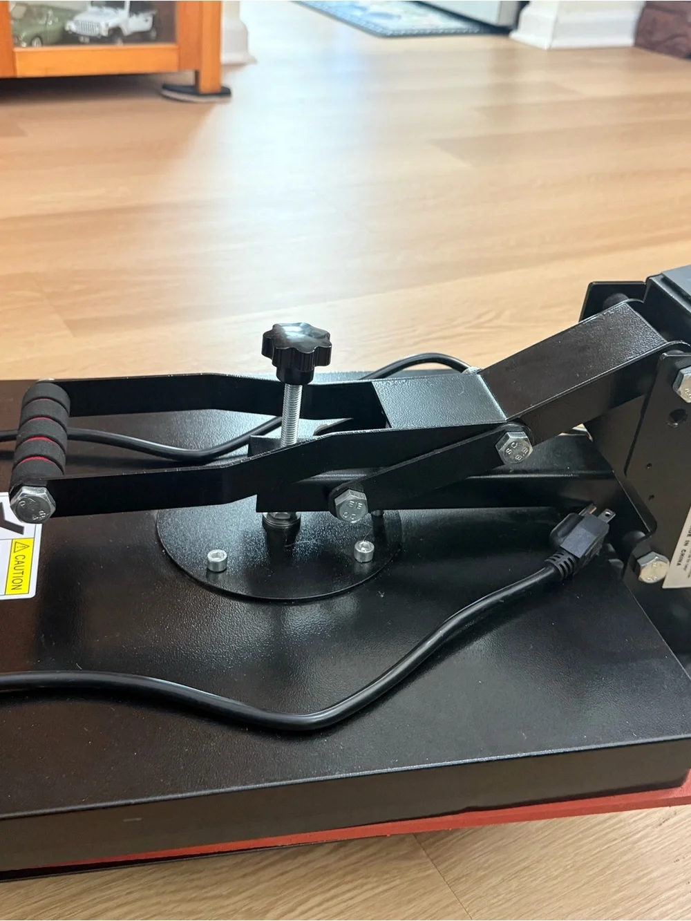 Black Heat Press Machine - Compact Electric Heat Transfer Press